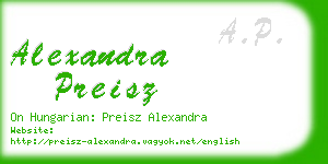 alexandra preisz business card